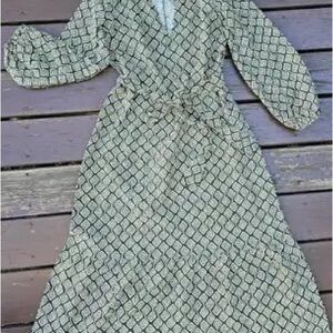 NWOT Zara Cotton Pattern Maxi Dress XS